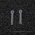 Flexible Clear Bio Nose Ring Stud Retainer Labret Tragus Removable Top Body Piercing